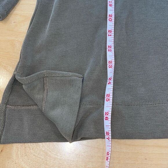 J. Jill Womens Crew Neck 3/4 Sleeve Soft Knit Pullover Tunic Sweater Olive Small - Picture 6 of 6